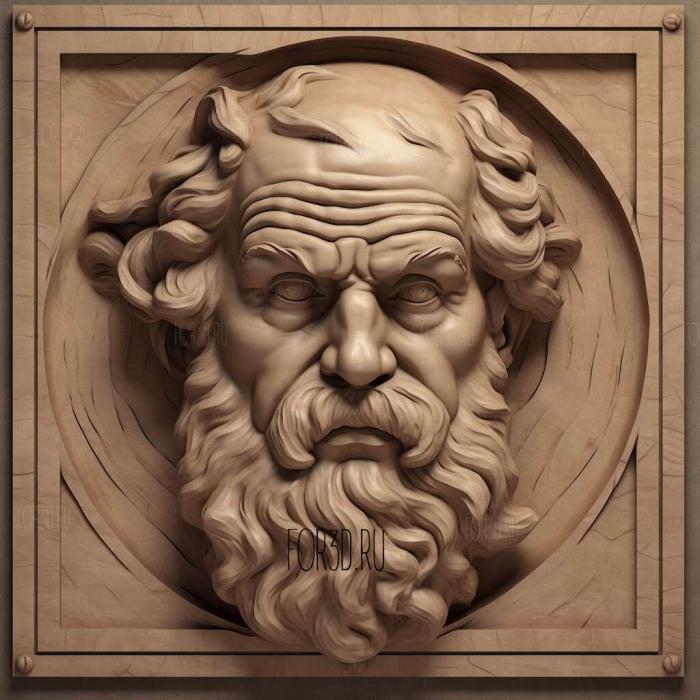 Socrates Type A 3 stl model for CNC